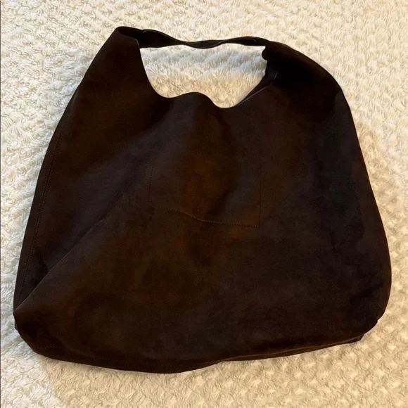GAP Chocolate Brown Vegan Suede Leather Bag - Picture 5 of 6